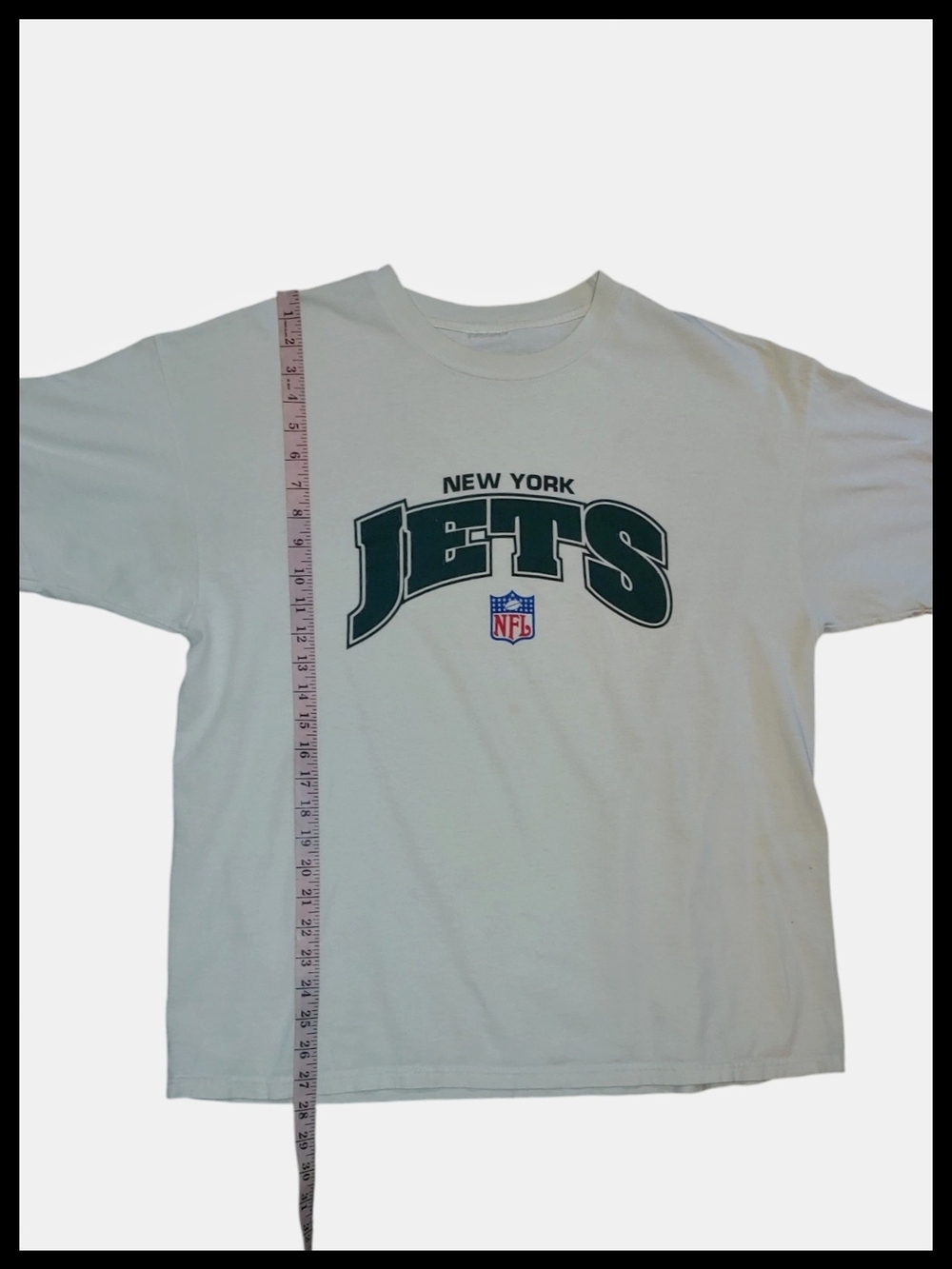 Vintage 1990's New York Jets NFL Short Sleeve Crewneck T-Shirt - White/Green - Picture 4 of 5